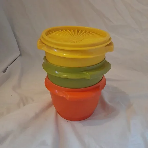 VTG Retro 1970s Tupperware Replacement Bowls: 886-12, 886-14, 886-16 & Lid: 812 - Picture 13 of 15